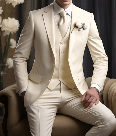 Wedding Men's Ivory Suit Blazer Slim Fit 3 Pcs Jacket Pants Vest Luxury Formal Suit, Drestiny, Suits, Pant Suits, Blazers, Jackets, Vests, Dress Pants, Sets, Pant Sets, S, M, L, XL, XXL, 3XL, 4XL, 5XL, United States, Canada, Australia, New Zealand, United Kingdom, Ivory, Grey, Black, Light Yellow, Light Blue, Avocado Green, Pink, White, Blue, Light Green, Red, Light Pink, Custom Color, men's ivory suit, ivory wedding suit men, men's cream suit, ivory wedding suit men, shopdrestiny.com